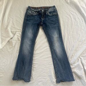 Rock Revival Bling EASY Relaxed Fit Boot Etty Jeans Size 28 Women’s